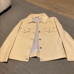 Peruzzi Cream Leather Jacket